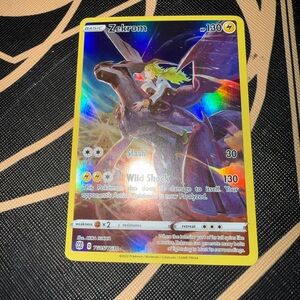 Pokemon Trading Card - Zekrom with Yellow and Blue Accents